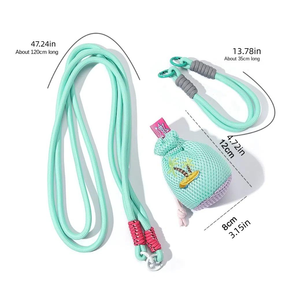 Neck Hanging Crossbody Headphone Bag Mesh Pouch Small Coin Purse Sweet Lanyard Lipstick Bag Summer