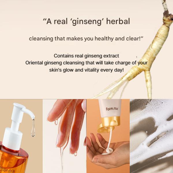 FarmStay Ginseng & Niacinamide Cleansing Oil (300ml / 10.14 Fl.oz.),  Deep Cleansing Foam (180ml / 6.08 Fl.oz.) (7 Options)