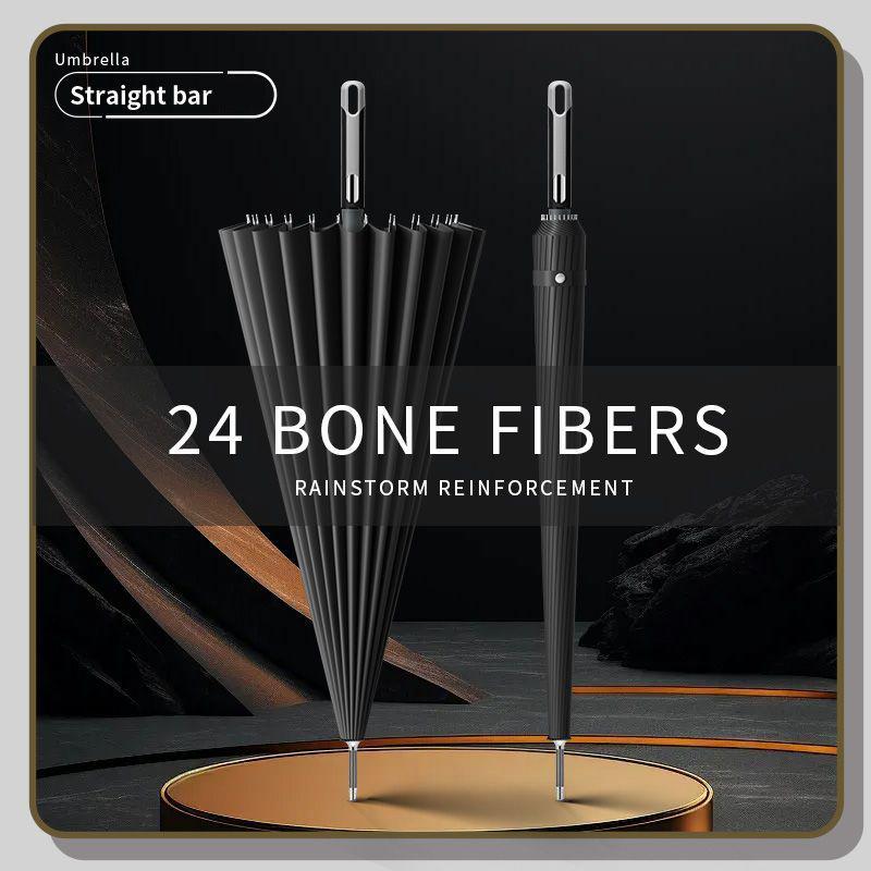 Super Strength Windproof 24 Ribs Umbrella Auto Open Long Handle Large Men Business Umbrella Reinforced Frame Sunshade For Female