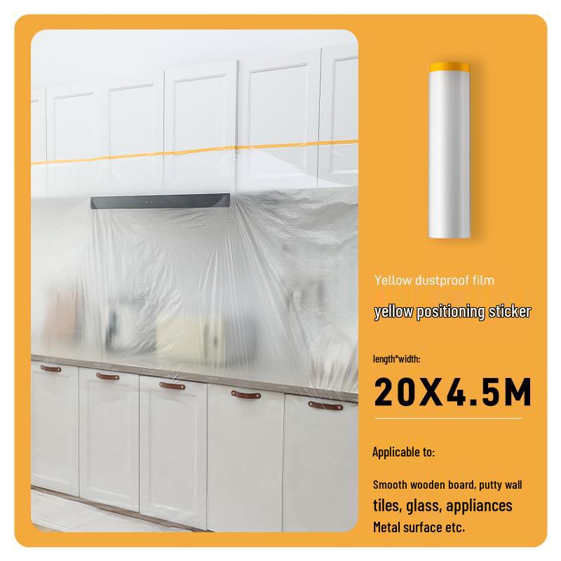 Dustproof Transparent Cover for Furniture Protection - Disposable Plastic Film