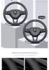 Skoda Leather Steering Wheel Cover for Octavia, Karoq, Kodiaq GT, Superb, Kamiq - Ultra-thin All-Season Universal Fit