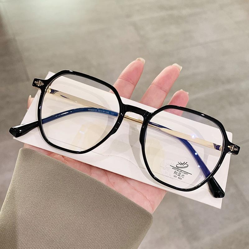 Tr85012 New Fashion Tr90 Internet Celebrity Street Shot Rice Nail Glasses 2023 Anti-Blue Eye Protection Flat Mirror