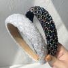 Hair Hoop Women Sweet Headbands for Women Rhinestone Crystal Headbands for Women Braided Handmade Diamond Headband