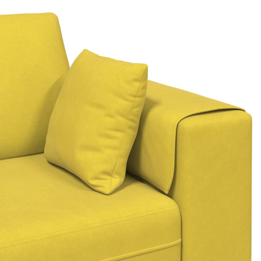 3 Piece Sofa Yellow 250 x 188 x 76 cm Velvet