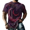 Men's Halloween T-Shirt Short Sleeve Round Neck Printed Tee for Casual Wear