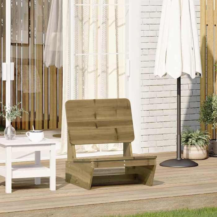 VidaXL Chaise de jardin 60x64x70,5 cm bois de pin imprégné, siège de jardin, chaise d'extérieur, chaise de balcon, chaise de 859311