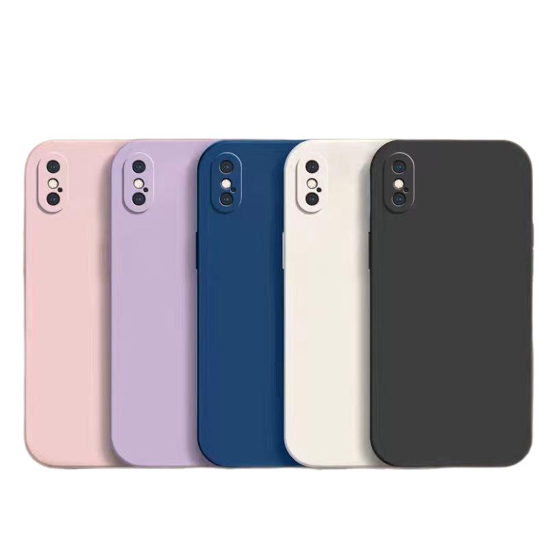 Liquid Silicone Anti-drop Full Coverage Case for Apple XS Max - Skin-friendly, Solid Color