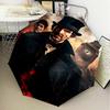 Sherlock Victorian Mystery Umbrella Folding umbrella, automatic umbrella 8-Frame for Travel, camping Use Gift for Halloween Christmas