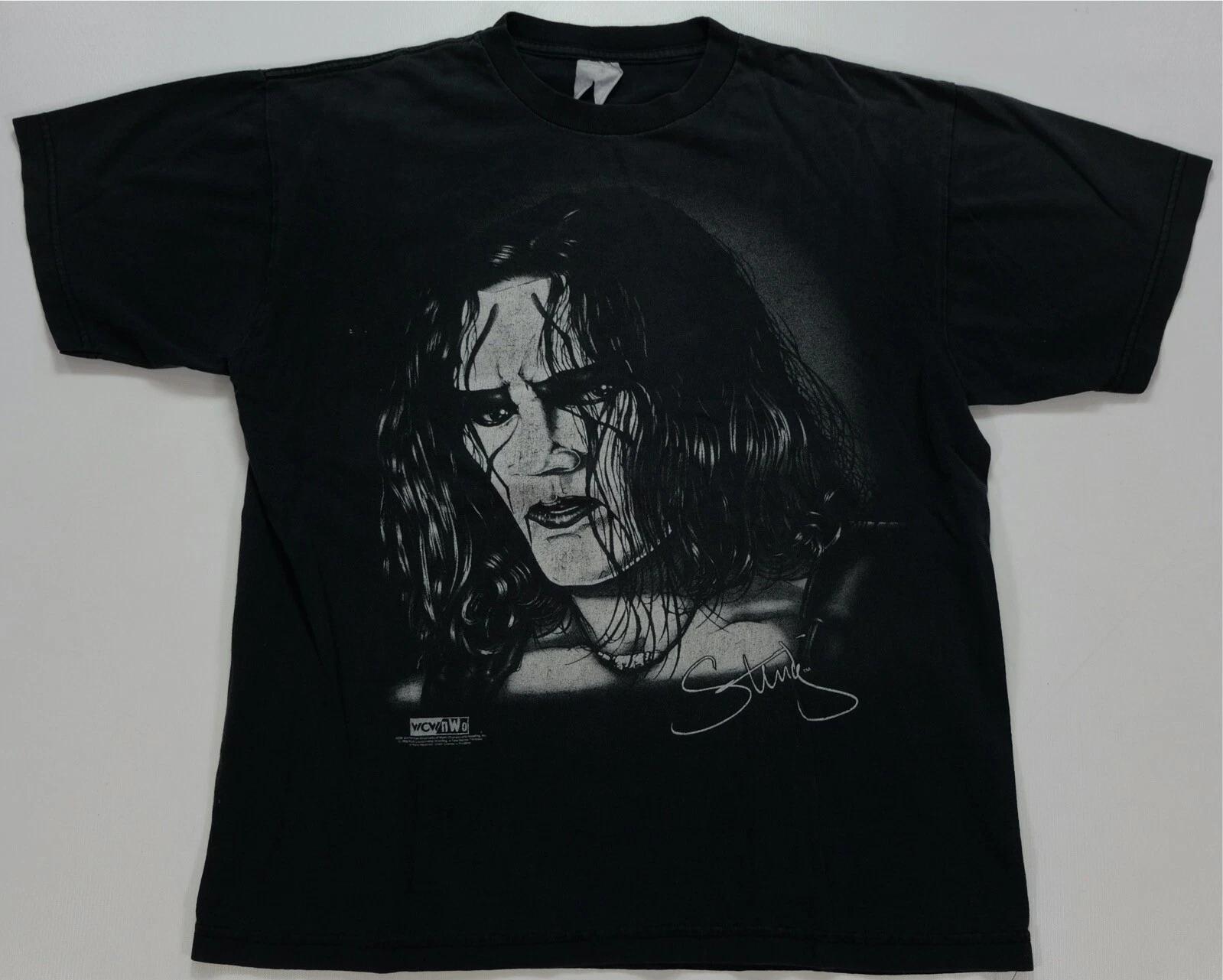 Rare Vintage T-AMERICA Sting Big Face 1998 T Shirt 90s Wrestling WCW NWO Black M