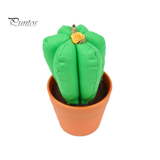 Decorative Artificial Plant for Office Handmade Cactus Ornaments, Soft Fabric Potted Desk Small Succulents Decor Decor, No Watering Mini Desktop