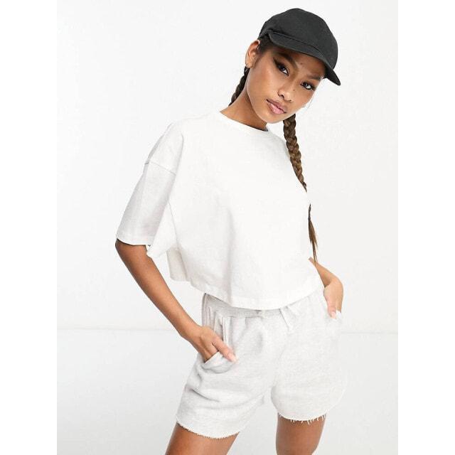 

Белая укороченная футболка ASOS Icon