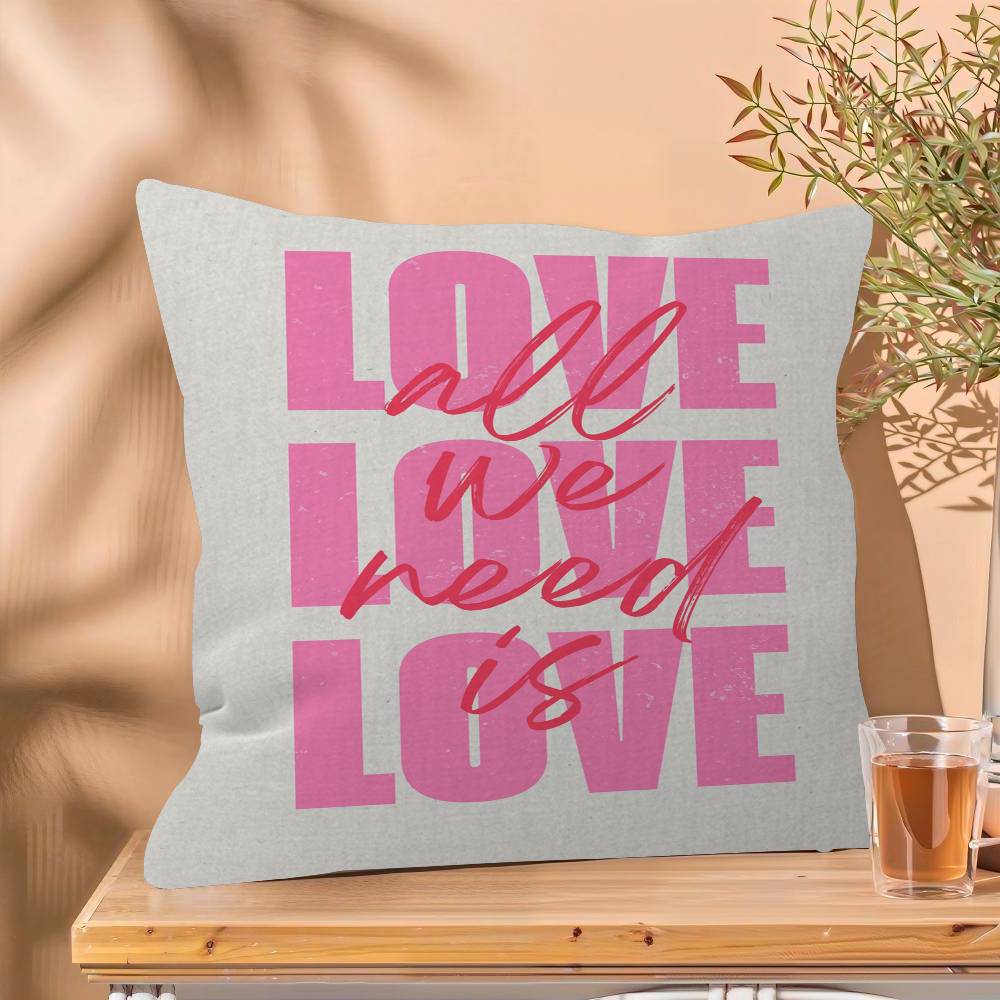 Nordic More Amor Por Favor Colorful Eclectic Pink Love Girls pillow cover sofa cushion cover home room decoration children gift