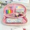 Stationery Organizer for Desk Shell Shape Pencil Pouch, Large Capacity Durable Polyester Fiber Storage Back to School Supplies Case, Smooth Zipper Bag