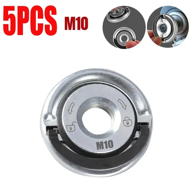 M10 M14 Self-Locking Pressing Plate Grinder Quick Release Flange Nut Power Chuck Tools Universal M14 M10 Thread Angle Grinder