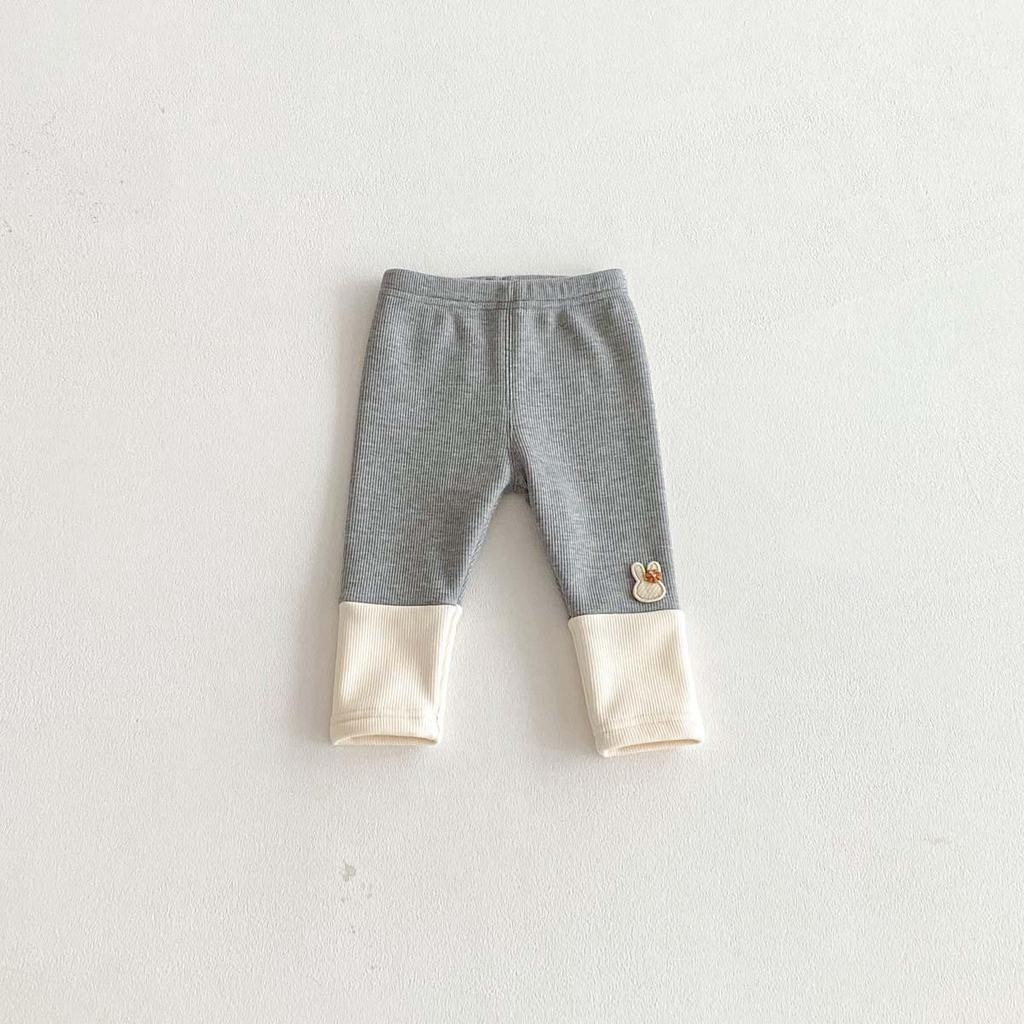 Girls' Cartoon Rabbit Patchwork Leggings - Autumn/Winter Infant Pants