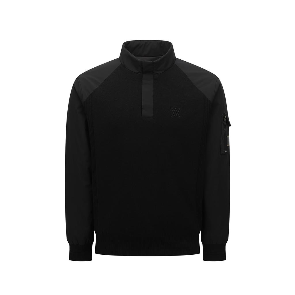 ANEW GOLF M Performance Wind Block Hybrid Pullover_Bk