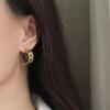 EManco Orecchini a Cerchio con Catena in Acciaio Inossidabile per Donna Moda Gioielli Coreani Ragazza Temperamentale Indossabili Quotidiani orecchini