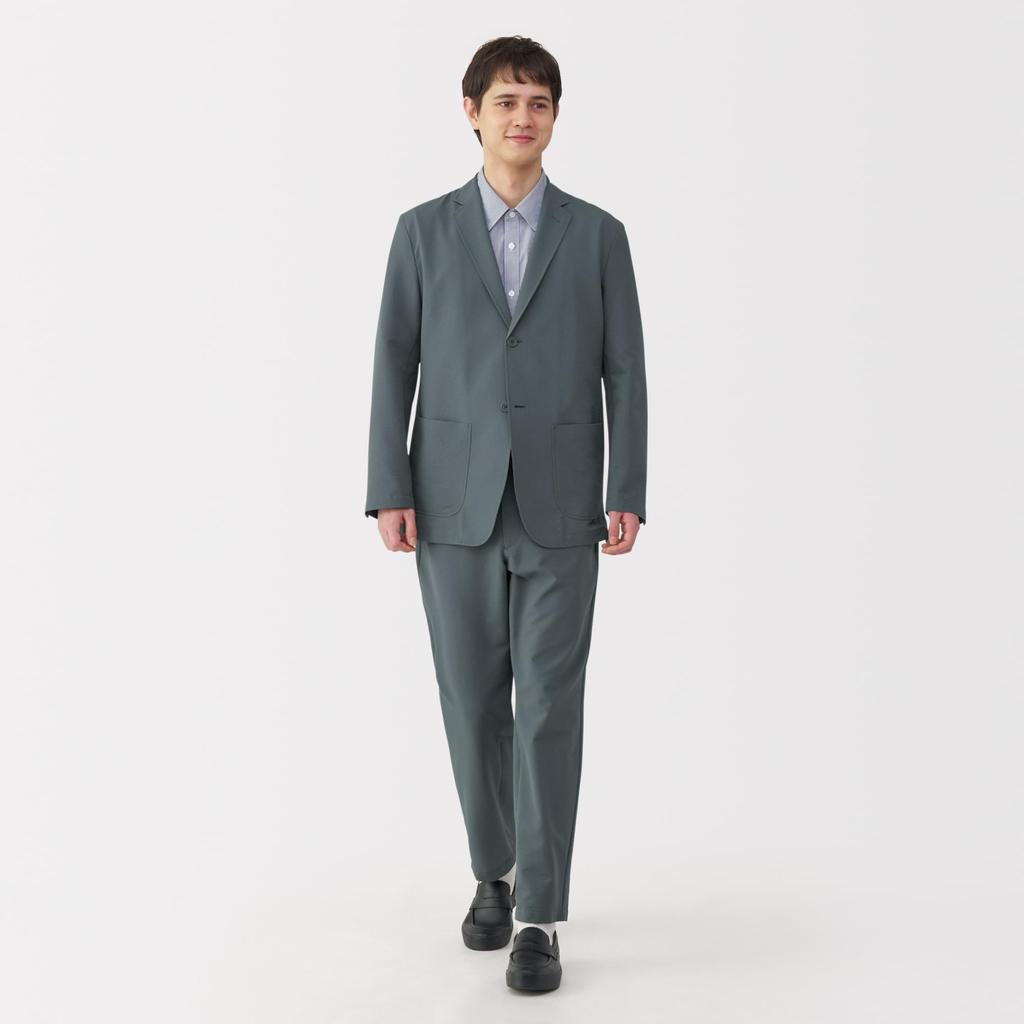 MUJI Breathable Stretch Soccer Medium Size AD0WNA5S Men's Jacket, Gray, M,