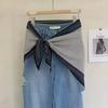 Summer 1116 New Twill Cool Triangle Scarf Women's Fashion Versatile Neck Protection Scarf Thin Sunscreen Outer Scarf