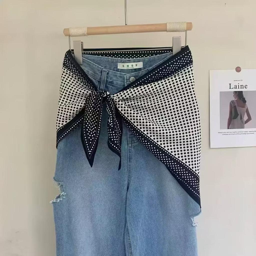 Summer 1116 New Twill Cool Triangle Scarf Women's Fashion Versatile Neck Protection Scarf Thin Sunscreen Outer Scarf