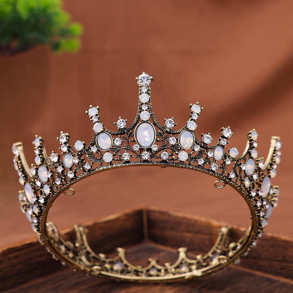 Der Braut Ganzer Kreis von Kronen Kopfschmuck Europäische und Amerikanische Strasskrone Haarschmuck Hochzeitskleid Geburtstag Haarband Accessoires