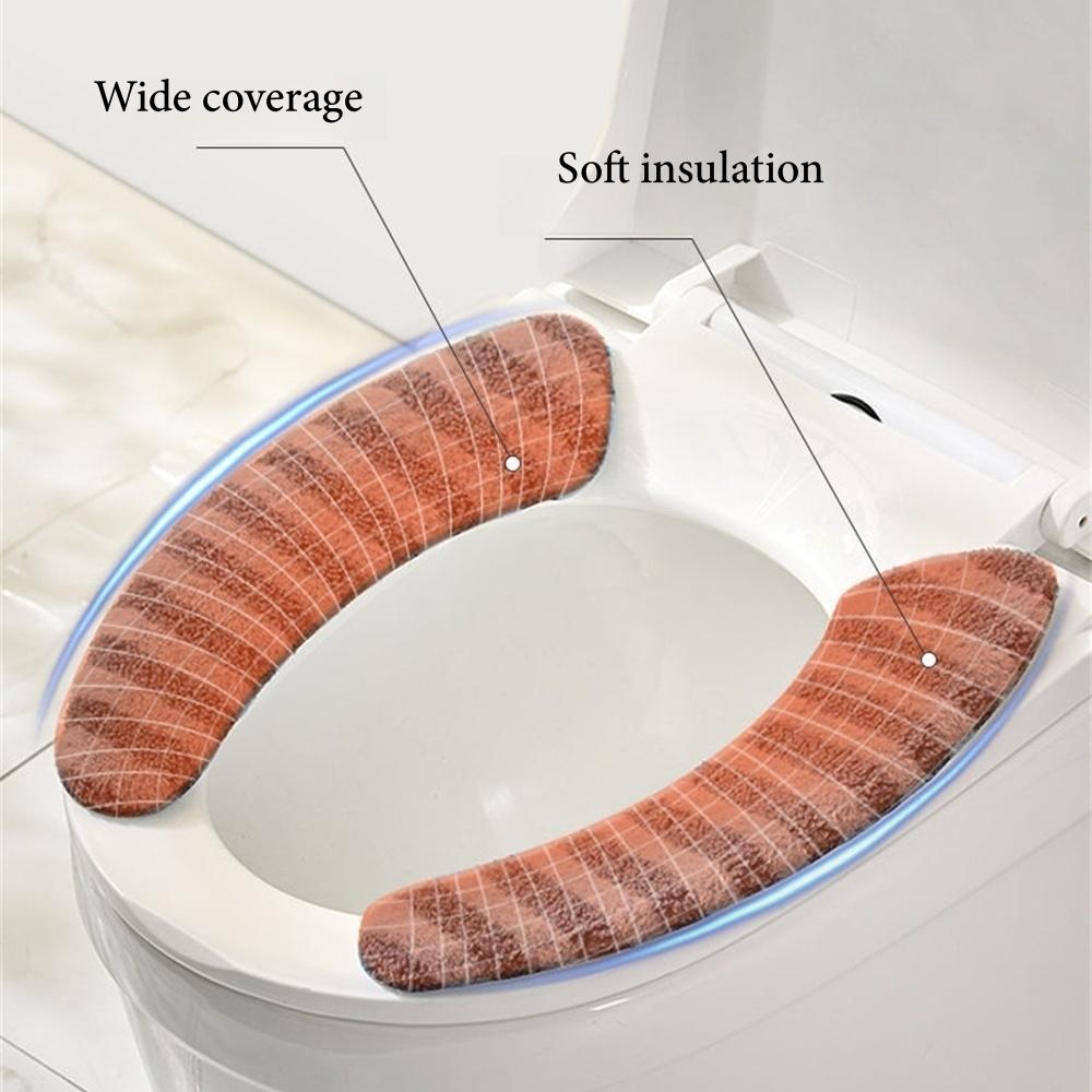 Verdickte Toilettensitzauflage Weich Waschbar Selbstklebendes Toilettenpolster Kissen Universell Warm WC-Sitzbezug Badezimmerzubehör WC