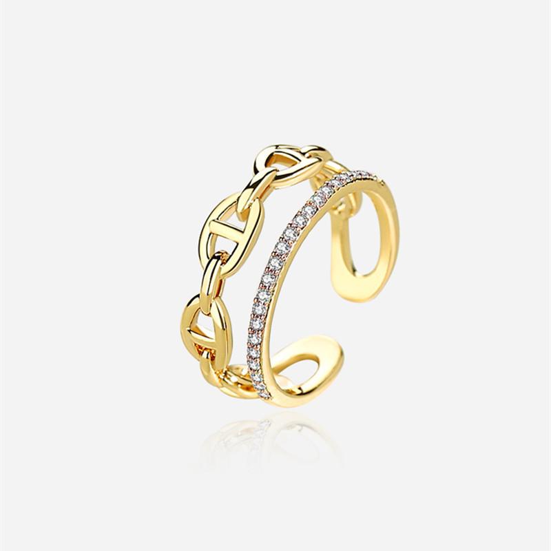 925 Sterling Silver Ring Open Adjustable Silver/Gold Ring Fashion Exquisite Student Girlfriend Jewelry Accessories Wedding Party