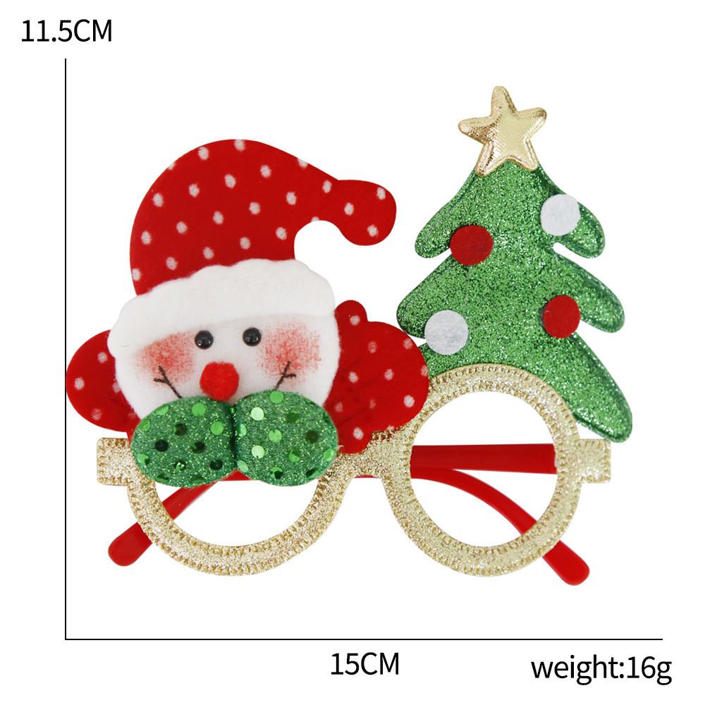 Christmas Cartoon Style Glasses With Playful Reindeer Antlers Perfect For Events Holiday