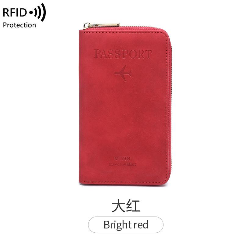 

Новый длинный кошелек, хранилище для билетов и документов, дорожный кошелек для мобильного телефона, многофункциональная сумка-паспорт на молнии