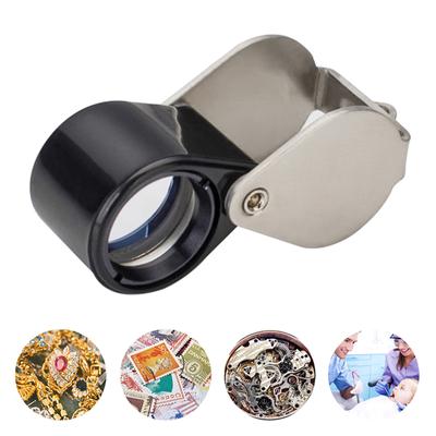 Mini Folding Magnifier 14x Jewelers Eye Magnifying Glass Magnifier Pocket Handheld Tools Portable Magnifying Glass Gift
