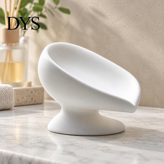 Waterproof Soap Tray 3D Printed Dish, Self Draining Bar Holder for Bathroom Compact Sink Accessory Countertop, Modern Raised Kitchen and Shower