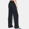Under Armour Solid Color Logo Embroidered Straight Leg Drawstring Pants Women Bottoms Black 1280697-001