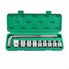 Socket Wrench Set, 10Piece, Extension Bar, Storage Case, Automotive Repair Silver 10pcs 821mm A