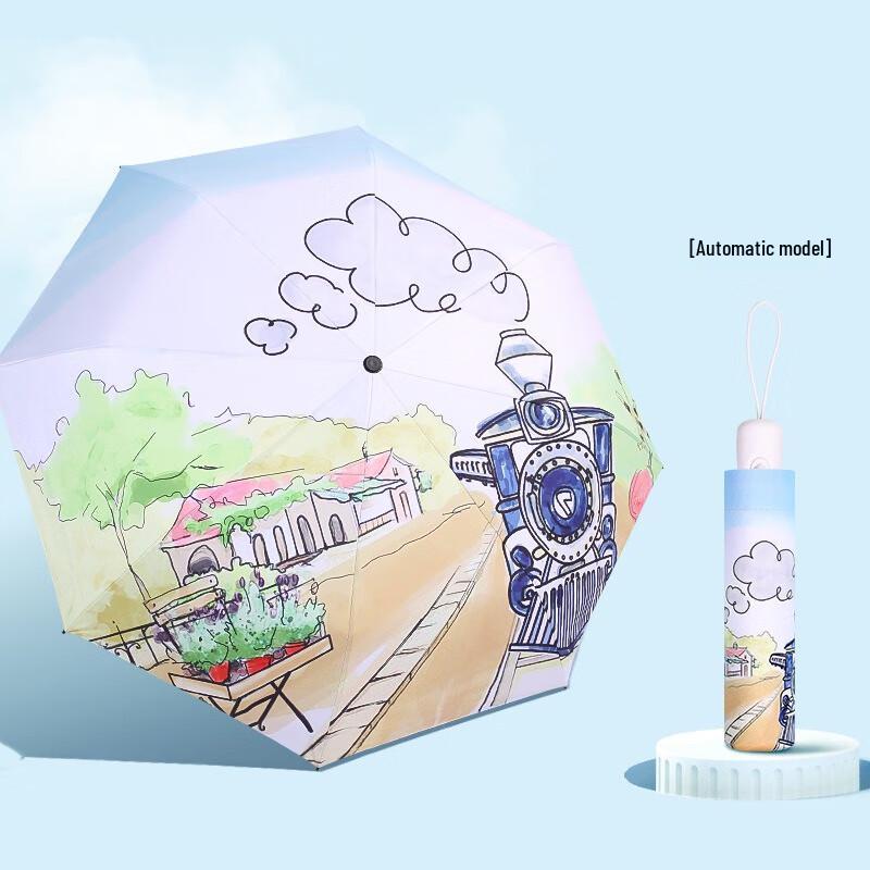 Nanqiao Automatic Oil Painting Umbrella
