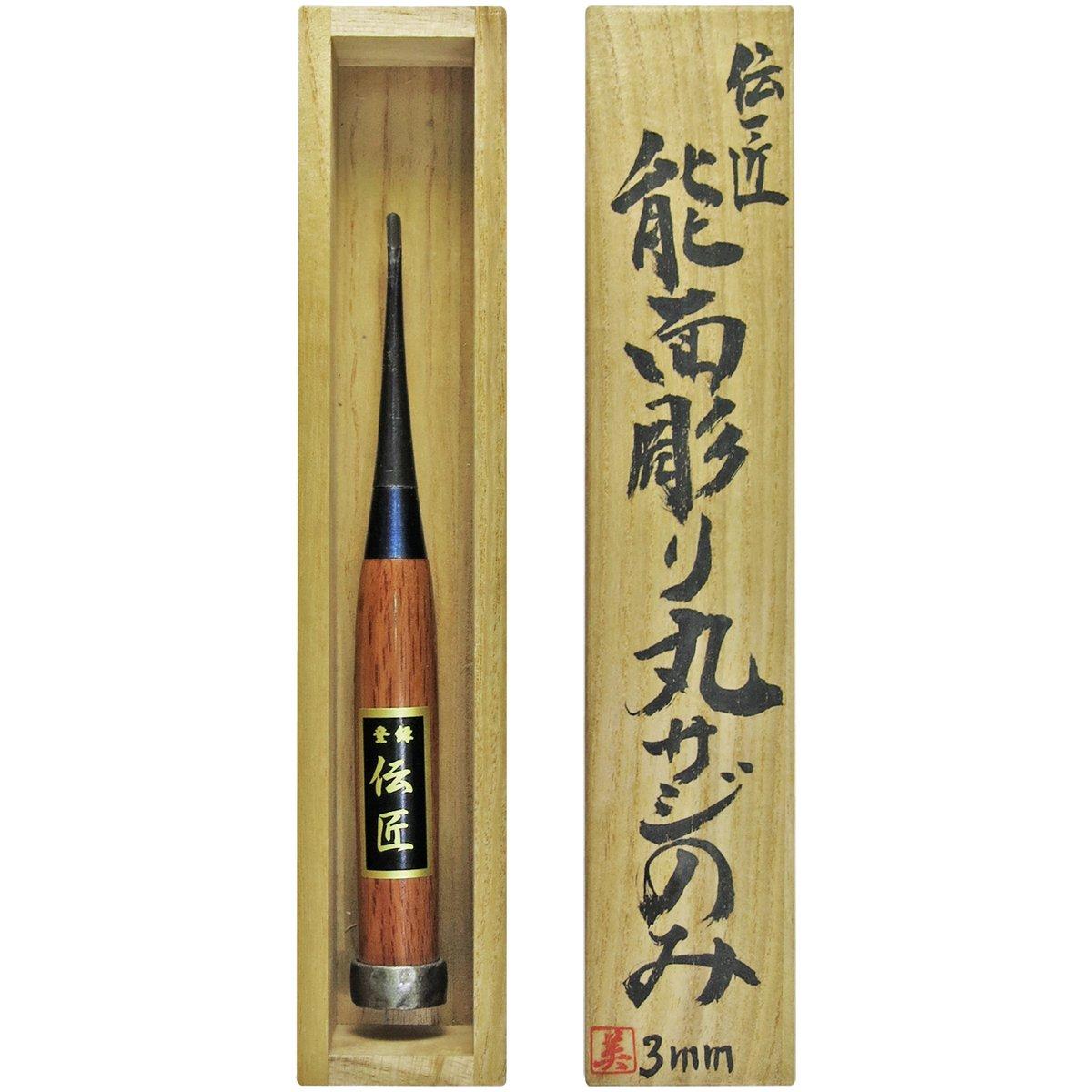 

Дэнсё Маска Но Резьба Круглая Ложка Дерево Павловния 3мм Стамеска, Коробка,