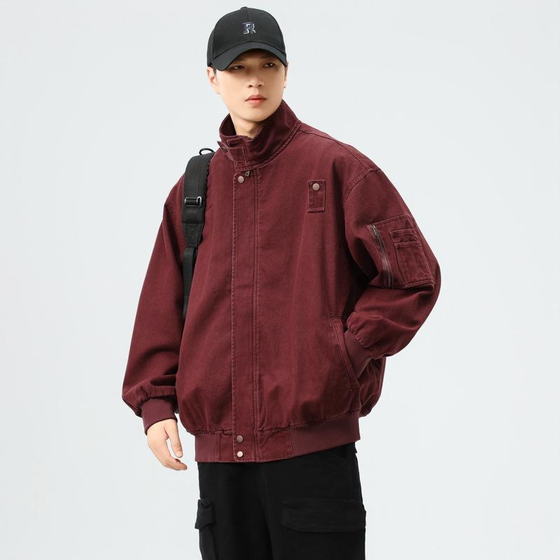 Куртка в стиле милитари с воротником-стойкой — фото 8