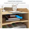 Organisateur de bureau - puncia - multifonctionnel - rangement en bois - 4 niveaux - écologique
