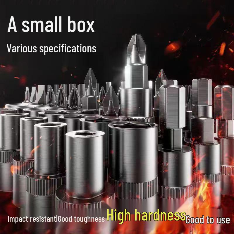 46dílná multifunkční sada nářadí: Nástrčné a ráčnové klíče, šroubováky pro opravy aut a domácností