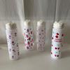 750ML Cute Floral Printed Water Bottle Cartoon Strawberry Bow Pattern Fadeless Portable for Picnic Beach Outdoor Use
