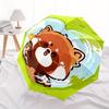 1pc Red Panda, Flower Automatic Open/close Folding Umbrella, Compact Portable Travel Umbrella, Perfect Birthday/Christmas, Cute Umbrella, Du