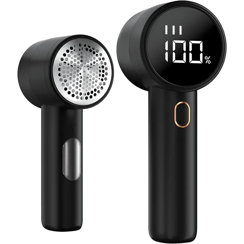 

Электрическая машинка для удаления катышков Бытовая бритва для одежды Перезаряжаемая Портативная Светодиодный дисплей Удаление ворса для одежды Высокой емкости чёрный