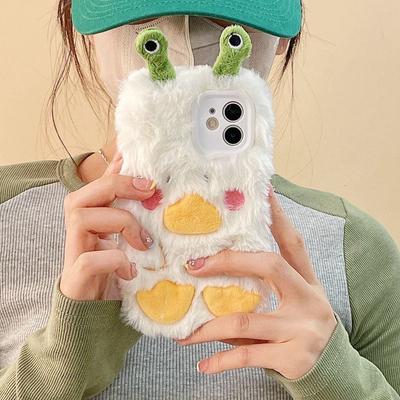 Nuova Custodia per Cellulare in Peluche Anatra Mostro Autunno Inverno per Apple 16 per IPhone 15 Pro Calore 14 All-inclusive 13 Anti-caduta 12