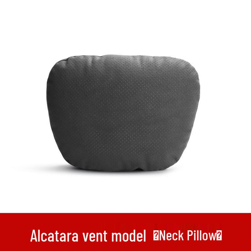 Maybach Suede Headrest & Neck Pillow, Mercedes S-Class Back Cushion, BMW Lumbar Support.