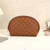 Simple checkerboard cosmetic bag women's high-end sense large-capacity storage bag waterproof portable travel toilet bag