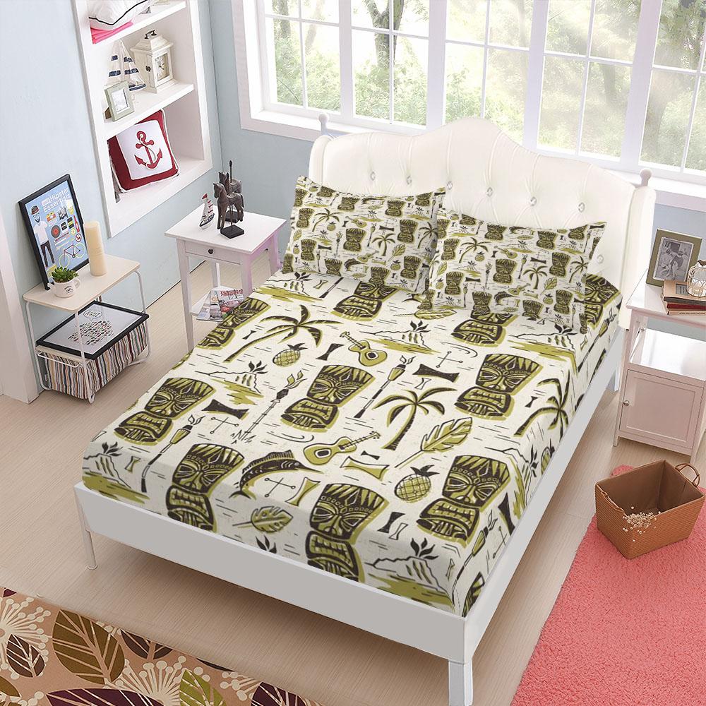 Medieval Unicorn In Grove  Fitted Sheet Set King Queen Double Full Size Bed Linen Set