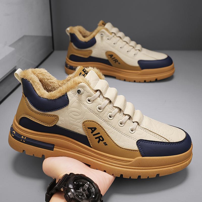 Men's Casual Sneakers Luxury Winter Shoes  Extra Warm Plush Winter Boots for Men Tennis Shoes, Skateboard, High-top Shoes