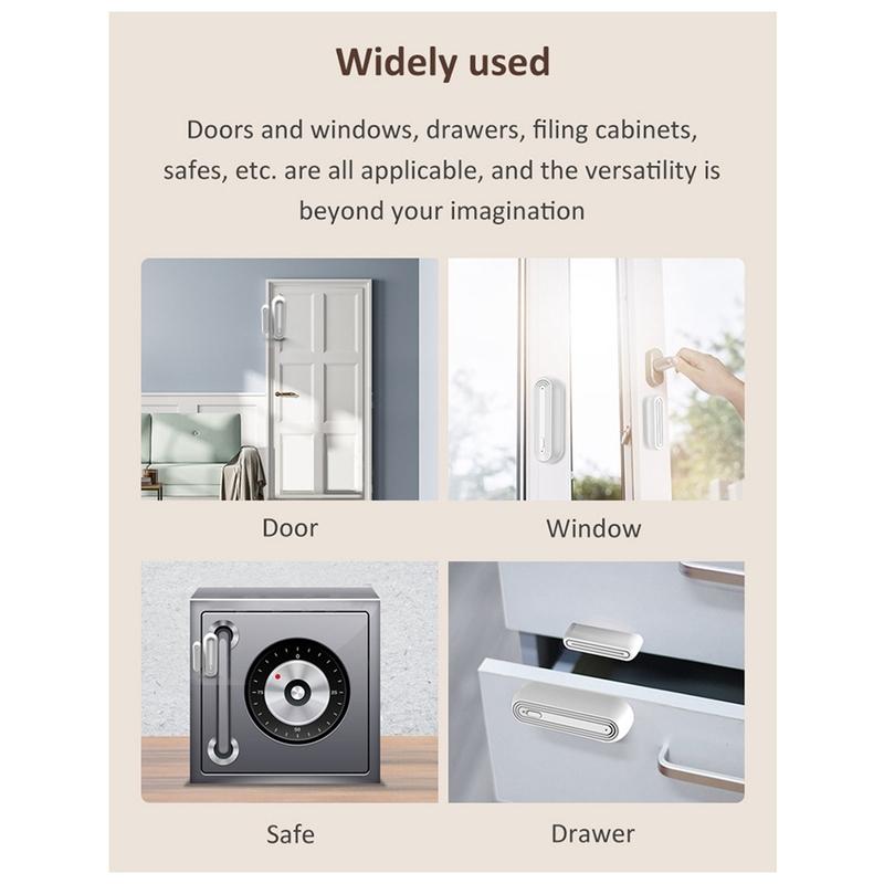 N82R Tuya Wifi Smart Door Magnetic Sensor App Control USB Wireless Door & Window Sensor Door Magnetic Alarm Detector