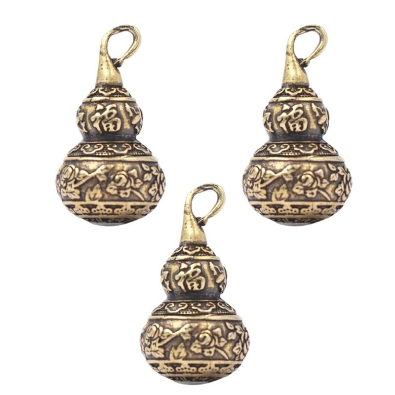 Set of 3 Artistic Gourd Pendants Jewelry Component Gourd Jewelry Findings Suitable for Jewelry Bracelets and Necklaces