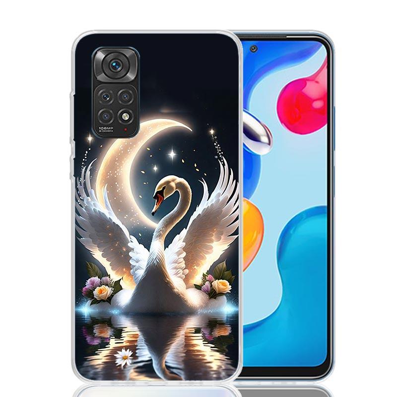 White Swan Grace Art Phone Case For Xiaomi Redmi Note 15 14 13 12S 12 Pro Plus 11S 11E 11 11T 10S 10 Art Soft Pattern Cover Redm