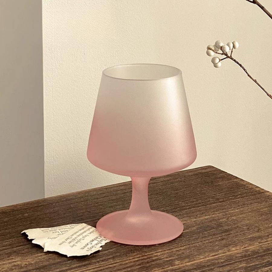 Матовое Стекло Высокий Бокал Французский Градиентный Розовый Вечеринка Шампанское Коктейльный Бокал Атмосфера Бара Дизайн Бокалы для Вина Подарки 280ml розовый